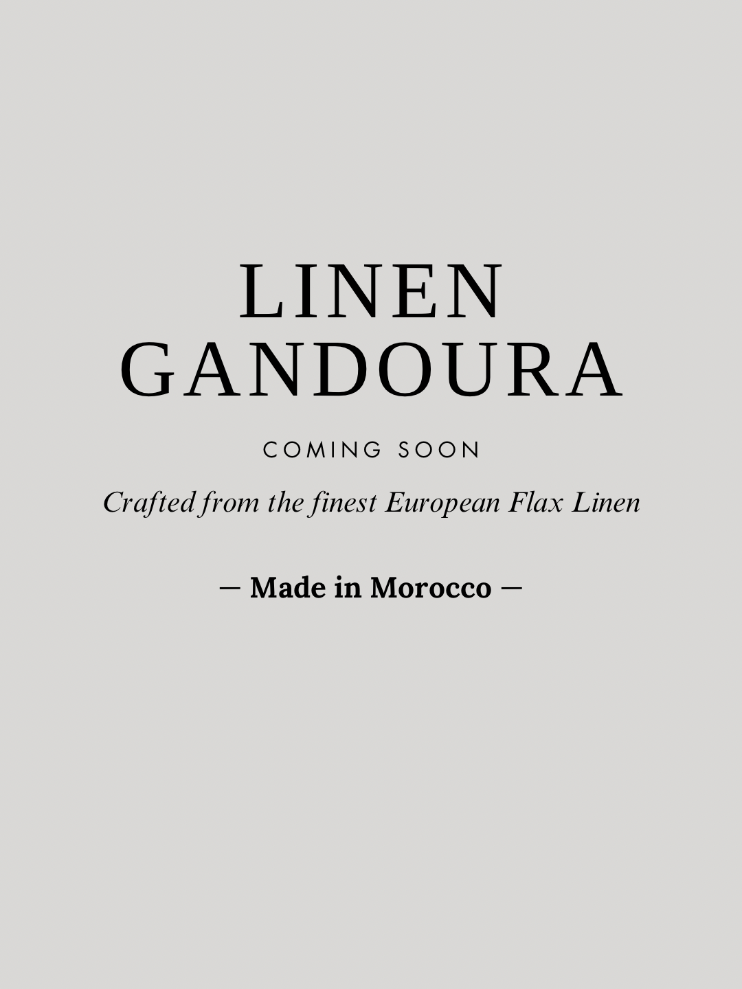 Linen Moroccan Gandoura - Pre Order